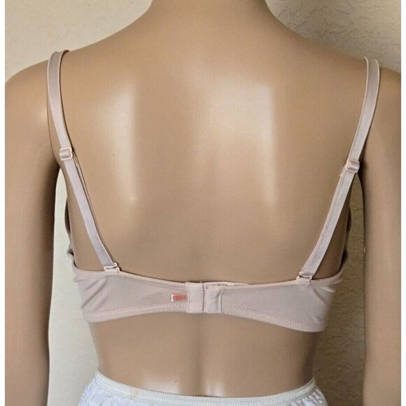 PINK Victoria Secret Wear Everywhere Push Up underwire beige bra size 34D - Picture 3 of 7